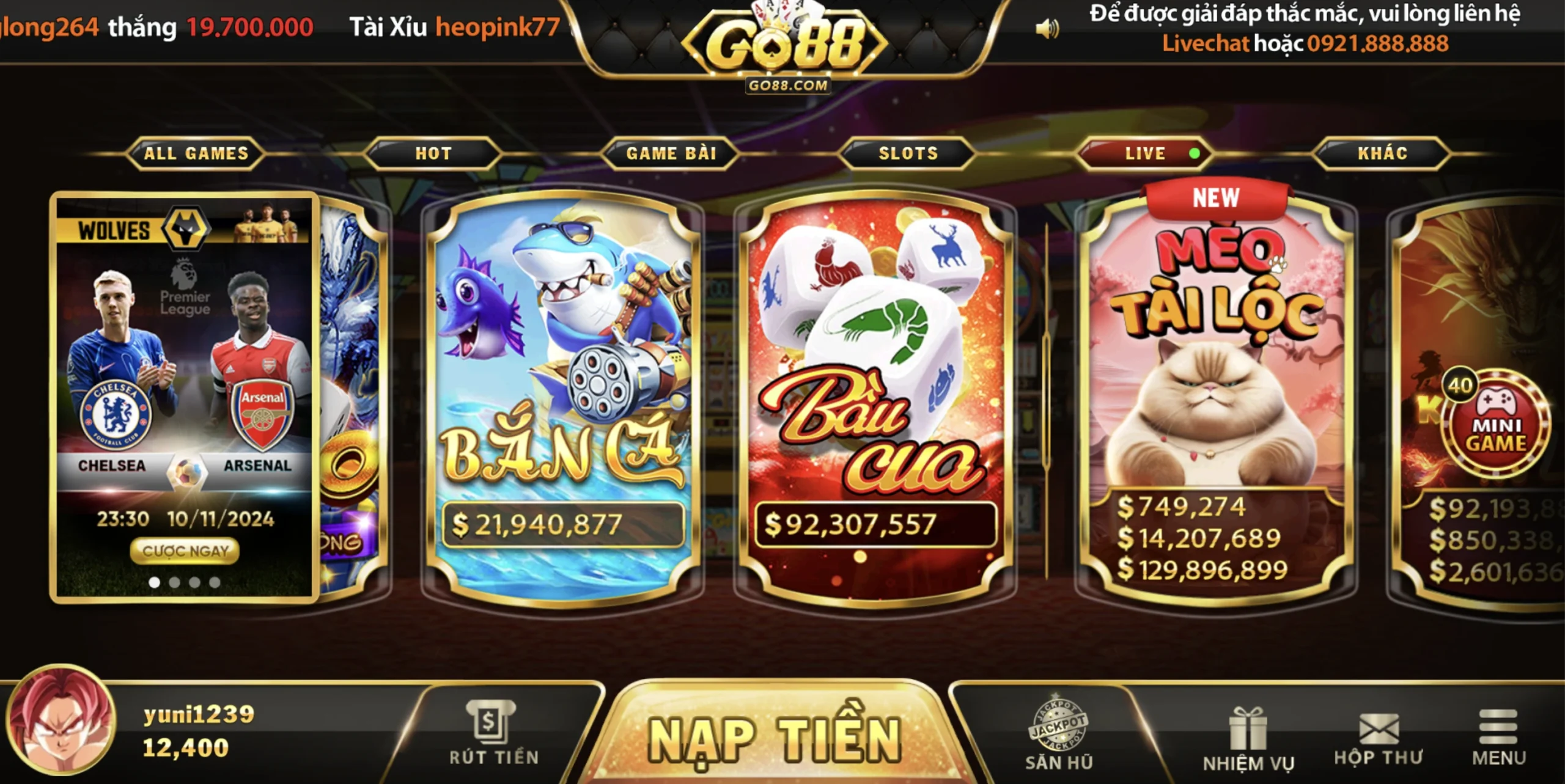 🏆 HŨ TÀI XỈU 23 TỶ TẠI GO88 ĐÃ CÓ CHỦ! 🏆